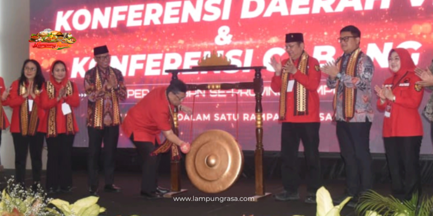 Ketua DPRD Provinsi Lampung Ahmad Giri Akbar menghadiri kegiatan Konferensi Daerah (Konferda) VI dan Konferensi Cabang (Konfercab) PDI Perjuangan se-Provinsi Lampung