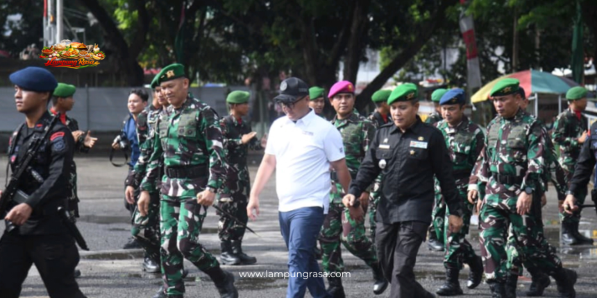 Ketua DPRD Provinsi Lampung, Ahmad Giri Akbar, menghadiri Acara Gerak Jalan dan Upacara Peringatan Hari Juang Infanteri ke-77 Tahun 2025 yang diselenggarakan oleh TNI AD KODIM XXI/Radin Inten